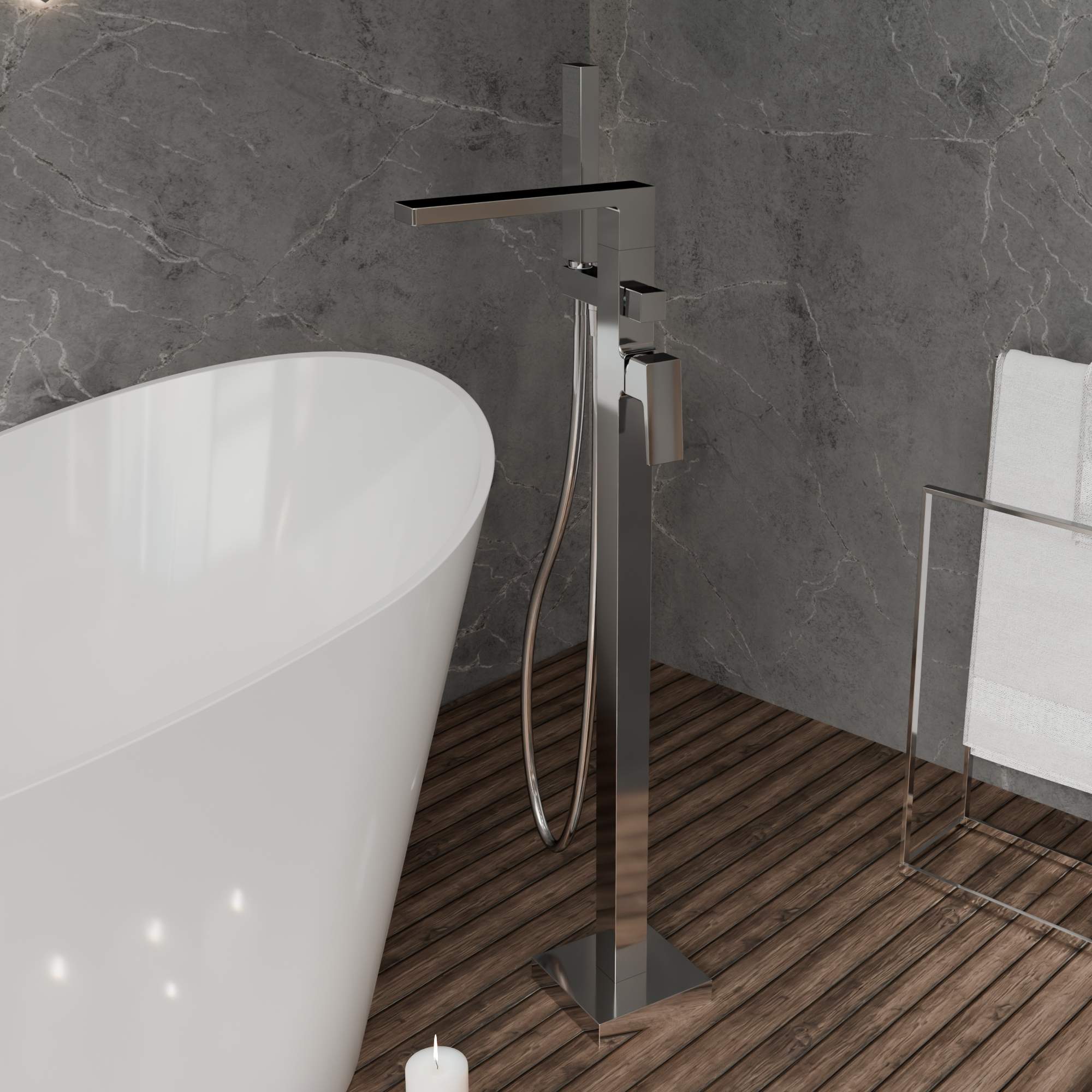 Bateria wannowa VELLANO srebrna